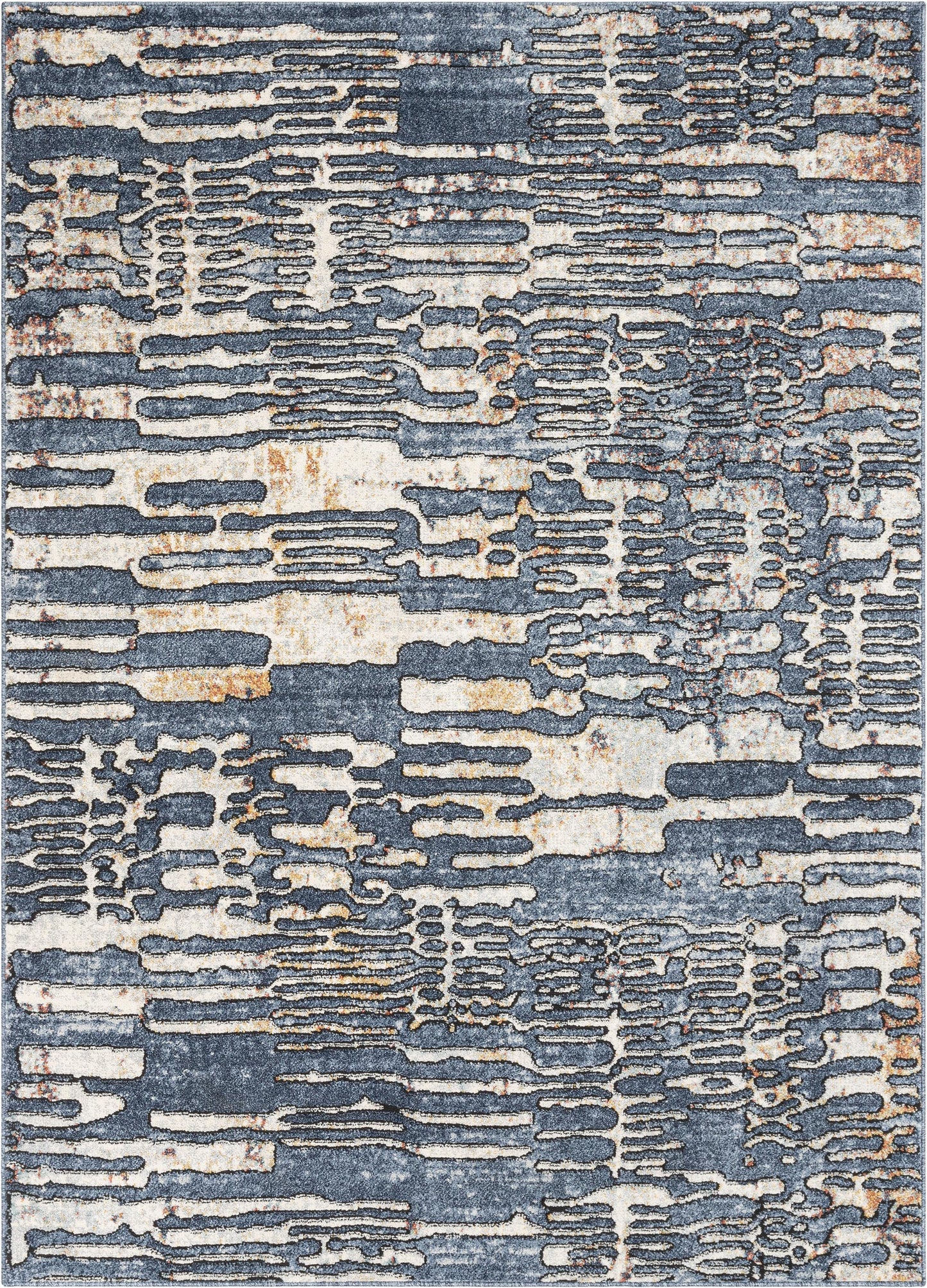 Modica Geometric Abstract Pattern Blue Rug ENV-64