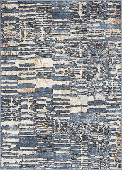 Modica Geometric Abstract Pattern Blue Rug ENV-64