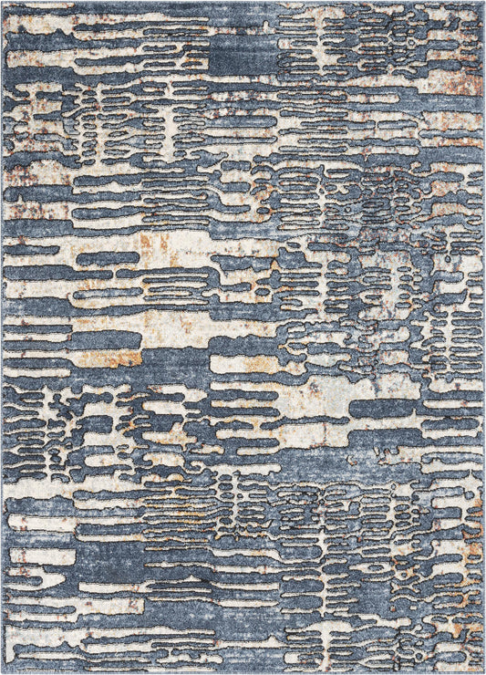 Modica Geometric Abstract Pattern Blue Rug ENV-64