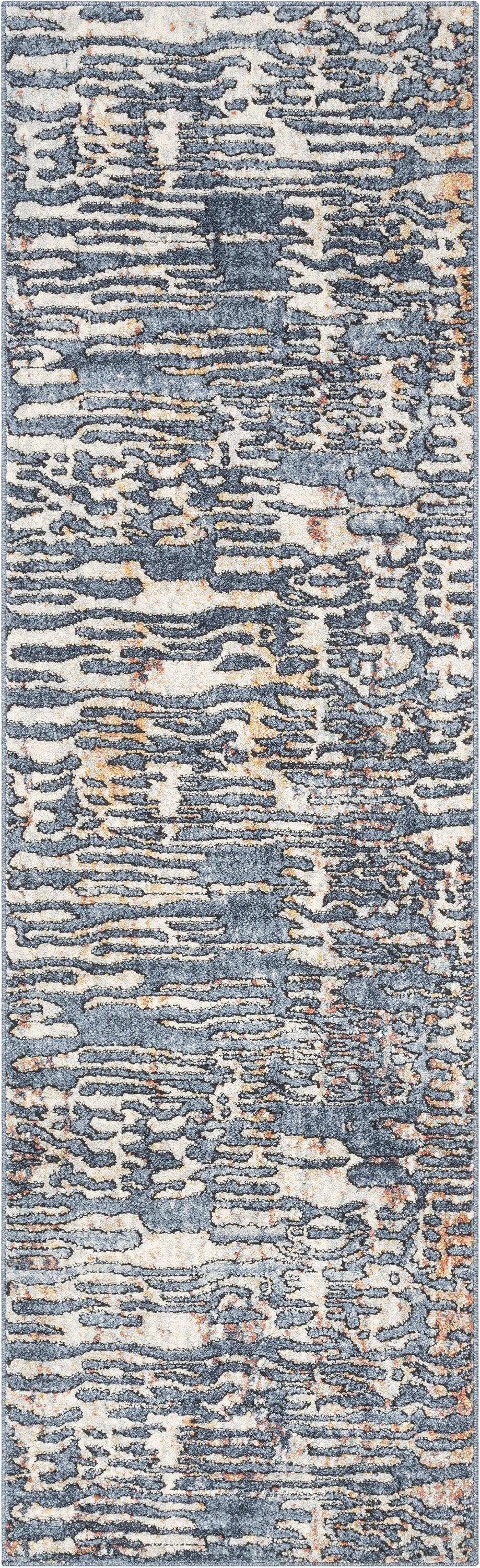 Modica Geometric Abstract Pattern Blue Rug ENV-64