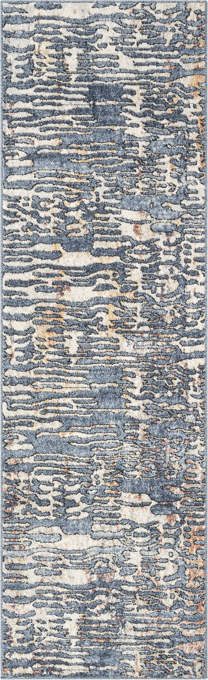 Modica Geometric Abstract Pattern Blue Rug ENV-64