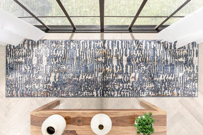 Modica Geometric Abstract Pattern Blue Rug ENV-64