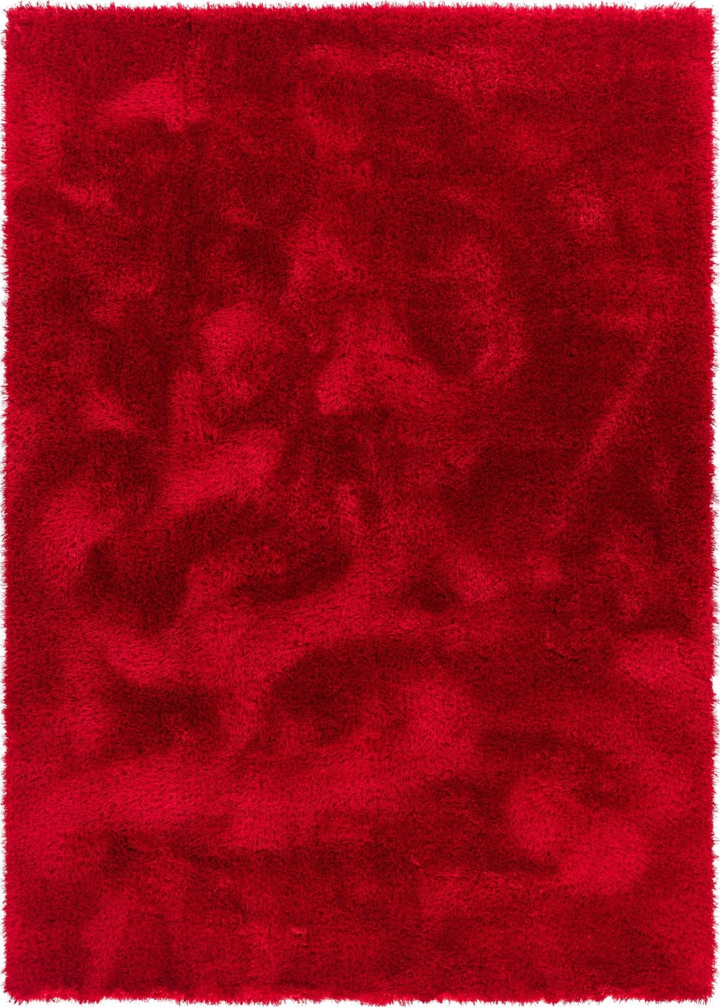 Liza Red Plush Shag Rug FE-10