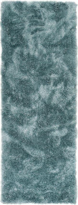 Liza Blue Plush Shag Rug FE-16