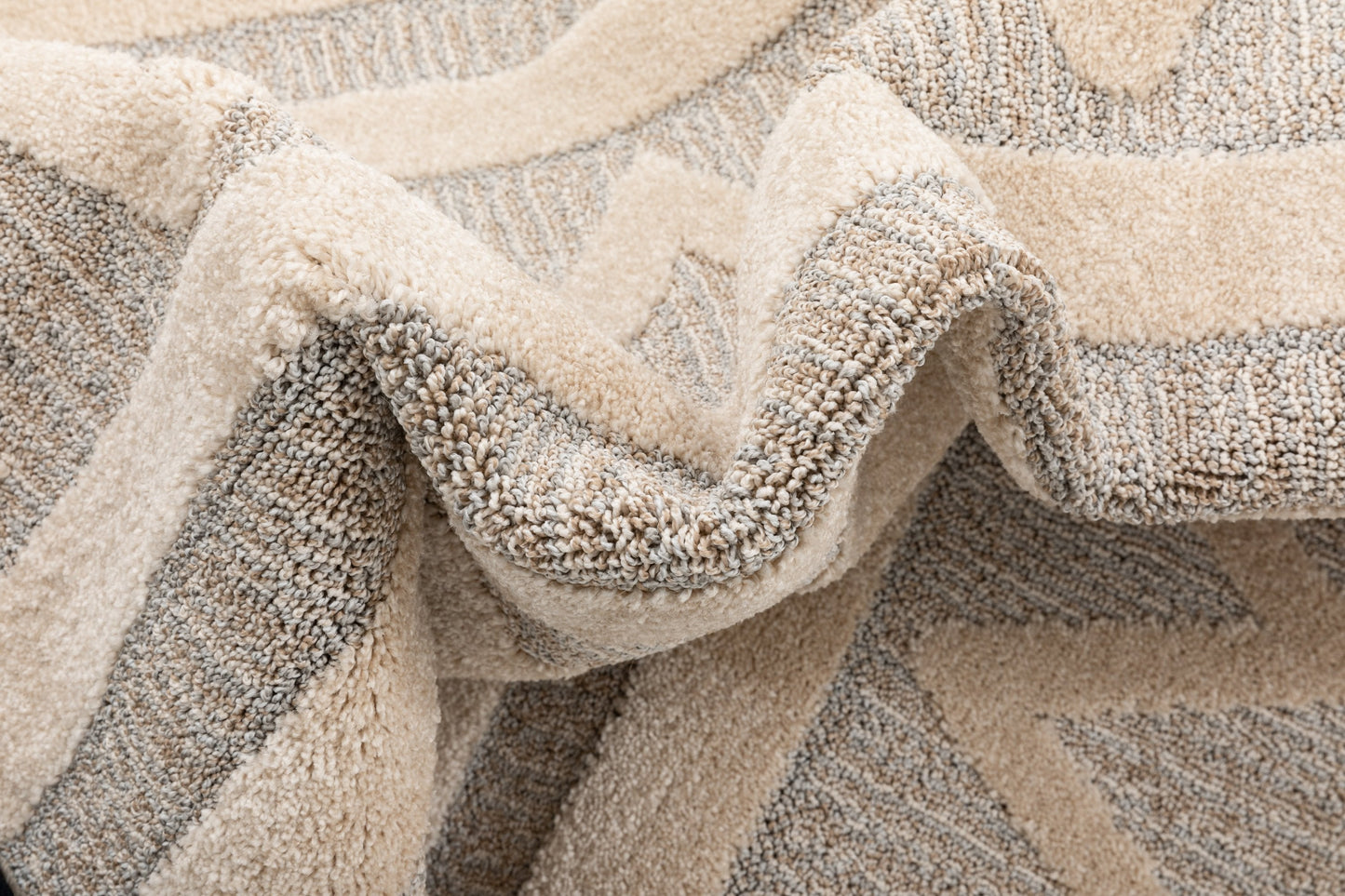 Zara Tribal Moroccan Diamond Pattern Beige Looped Pile Rug HAR-22