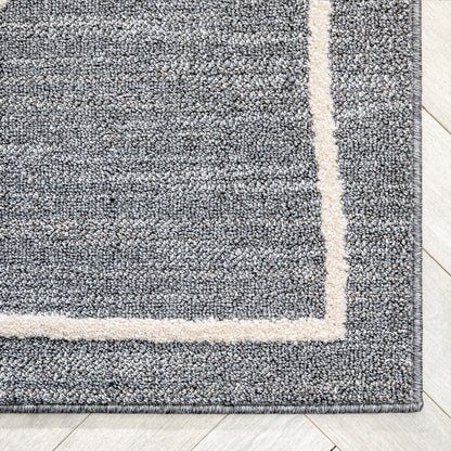 Cora Moroccan Lattice Trellis Grey Looped Pile Rug HAR-47