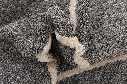 Cora Moroccan Lattice Trellis Grey Looped Pile Rug HAR-47