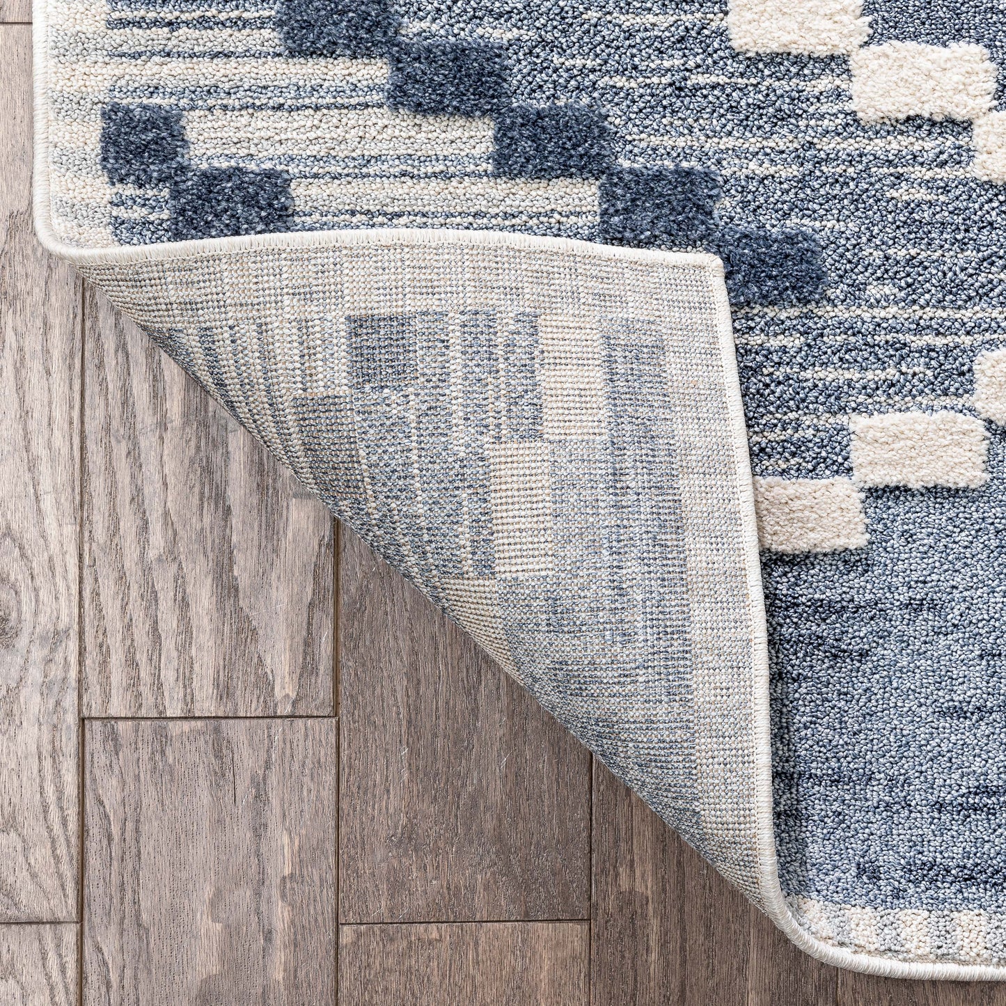 Salena Southwestern Medallion Pattern Blue Looped Pile Rug HAR-64