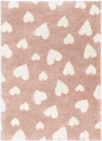 Hearts Modern Heart Pattern Pink Thick & Ultra Soft Kids Rug HAV-20