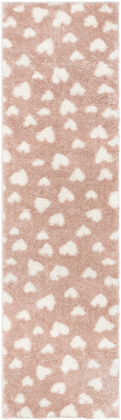 Hearts Modern Heart Pattern Pink Thick & Ultra Soft Kids Rug HAV-20