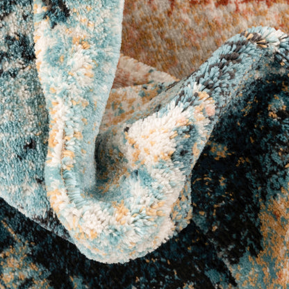 Vento Bohemian Modern Abstract Distressed Multi Rug IND-11