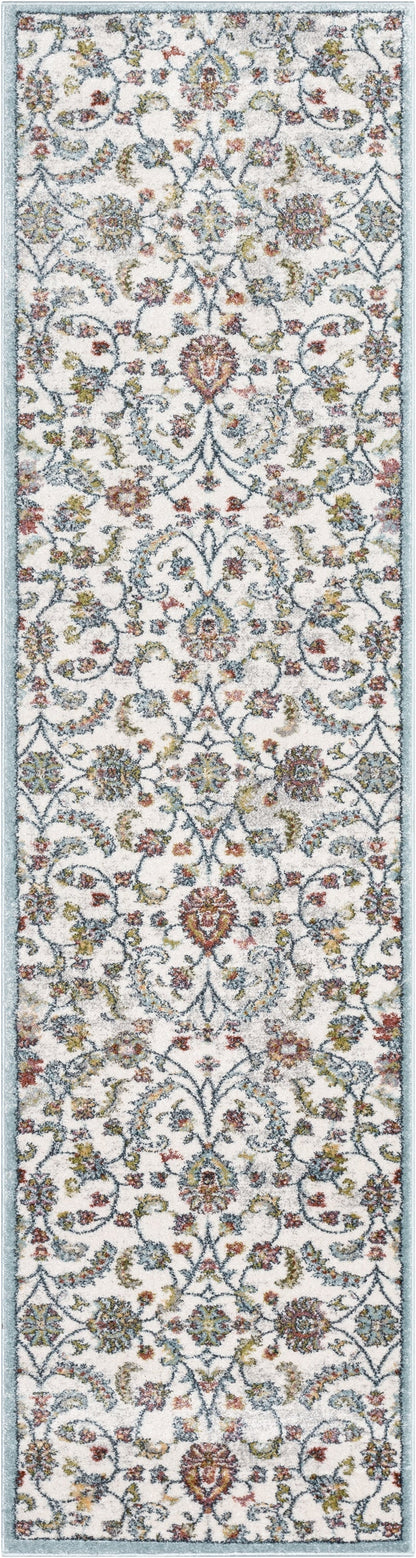 Metonia Vintage Oriental Floral Ivory Rug IVY-12