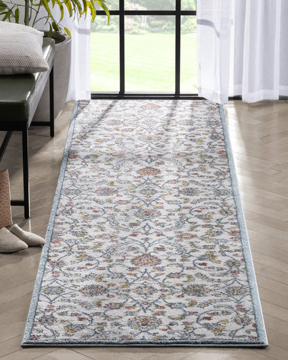 Metonia Vintage Oriental Floral Ivory Rug IVY-12