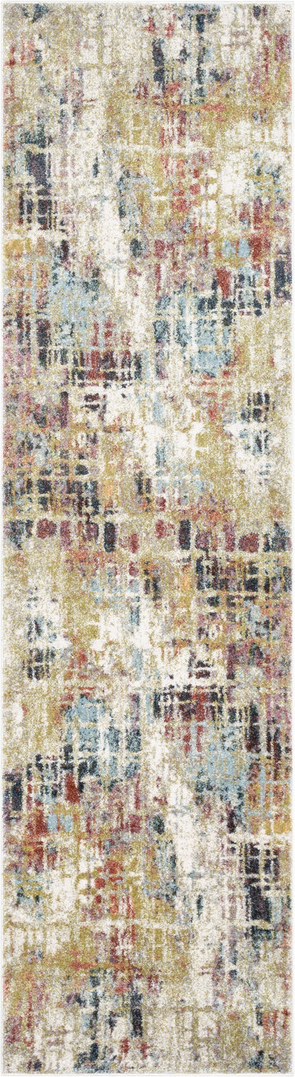 Elwood Modern Abstract Green Blue Rug IVY-45