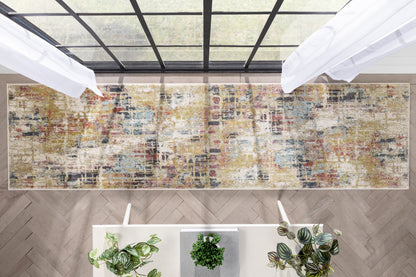 Elwood Modern Abstract Green Blue Rug IVY-45
