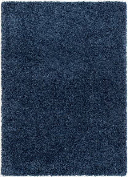 Halden Solid Pattern Dark Blue Thick  Nordic Shag Rug JU-14