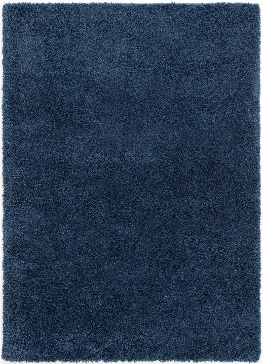 Halden Solid Pattern Dark Blue Thick  Nordic Shag Rug JU-14