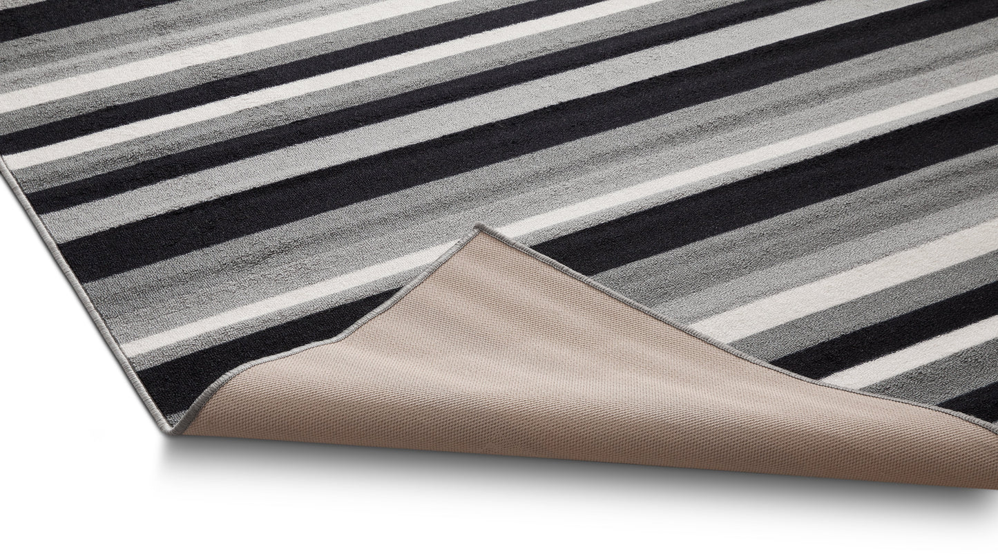 Uni Stripes Grey Modern Rug KC-137