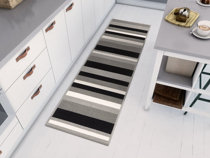 Uni Stripes Grey Modern Rug KC-137