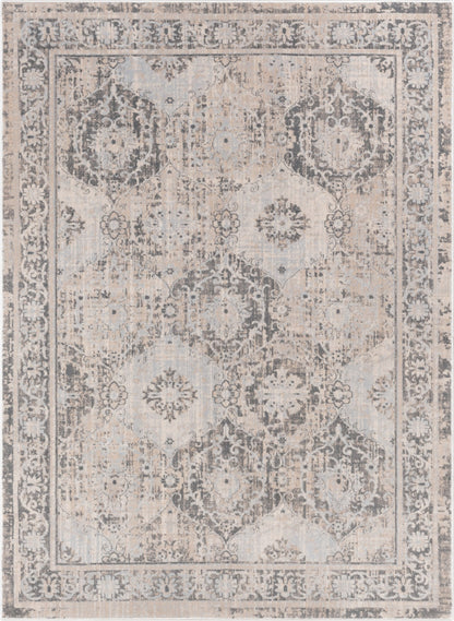 Marjorie Vintage Oriental Persian Panel Ivory Rug KE-102
