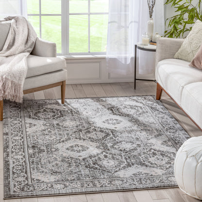Marjorie Vintage Oriental Persian Panel Dark Grey Rug KE-103