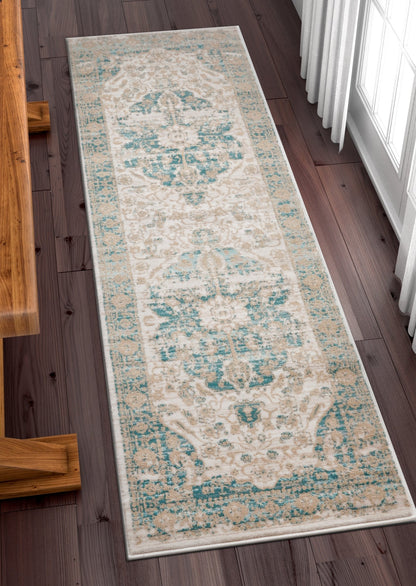Maxwell Blue Vintage Modern Rug KE-34