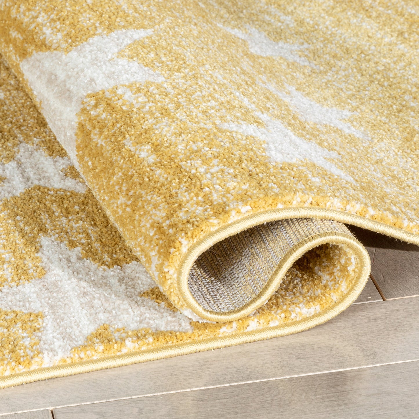 Stars Modern Geometric Yellow Kids Rug KEN-21-