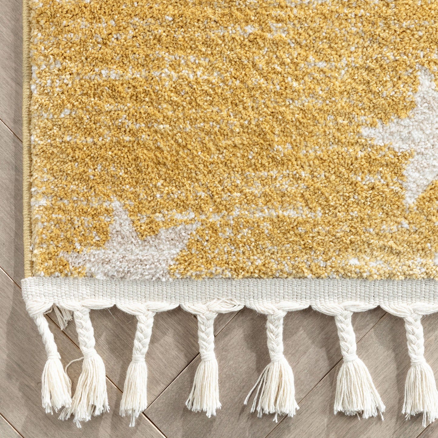 Stars Modern Geometric Yellow Kids Rug KEN-21-
