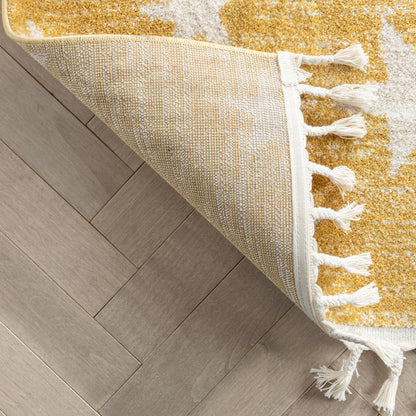 Stars Modern Geometric Yellow Kids Rug KEN-21-