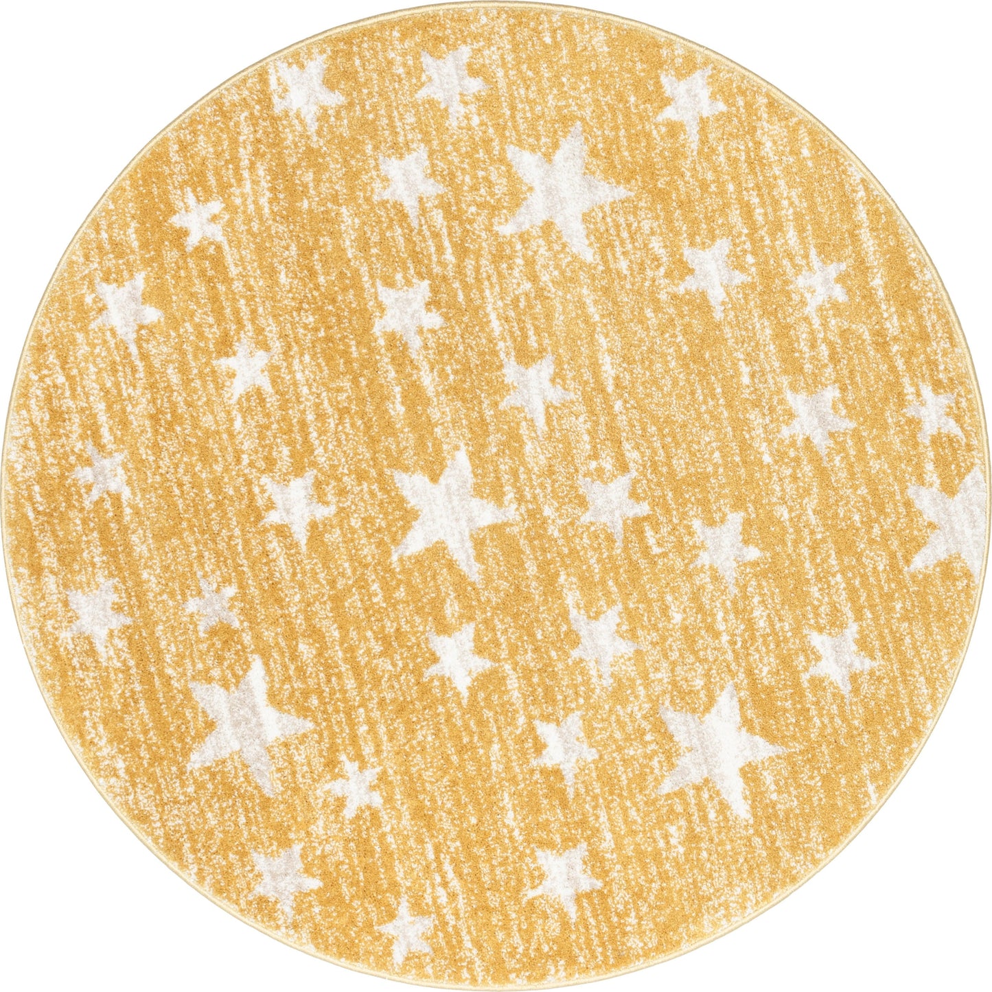 Stars Modern Geometric Yellow Kids Rug KEN-21-