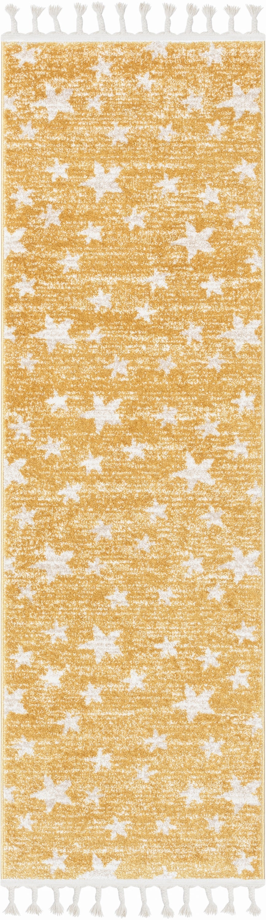 Stars Modern Geometric Yellow Kids Rug KEN-21-