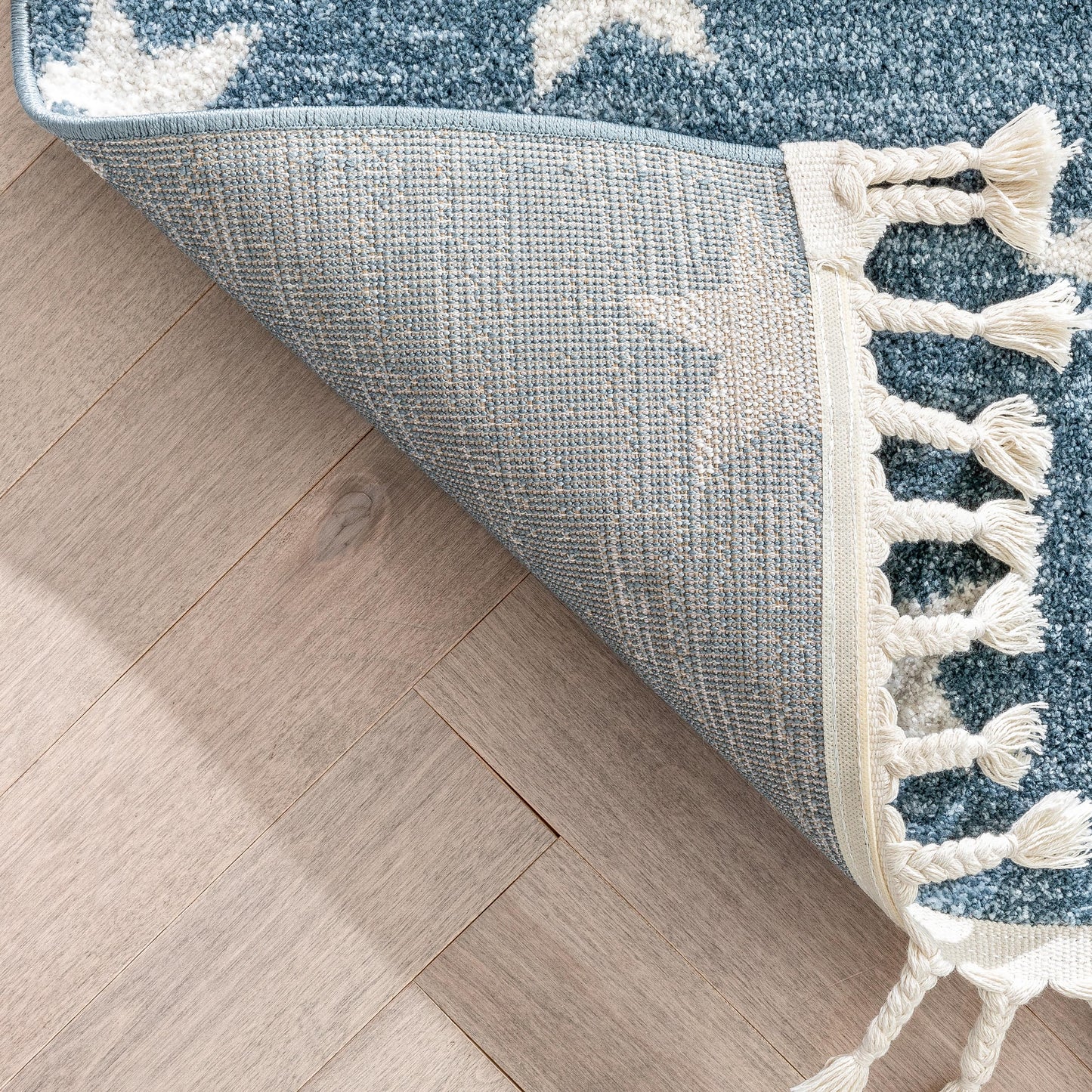 Stars Modern Geometric Blue Kids Rug KEN-24