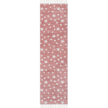 Stars Modern Geometric Pink Kids Rug KEN-29