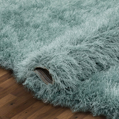 Chie Glam Solid Ultra-Soft Light Blue Shag Rug KU-16