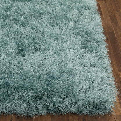 Chie Glam Solid Ultra-Soft Light Blue Shag Rug KU-16