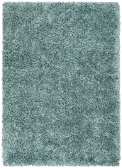 Chie Glam Solid Ultra-Soft Light Blue Shag Rug KU-16