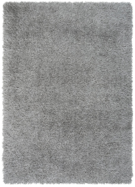 Chie Glam Solid Ultra-Soft Grey Shag Rug KU-17
