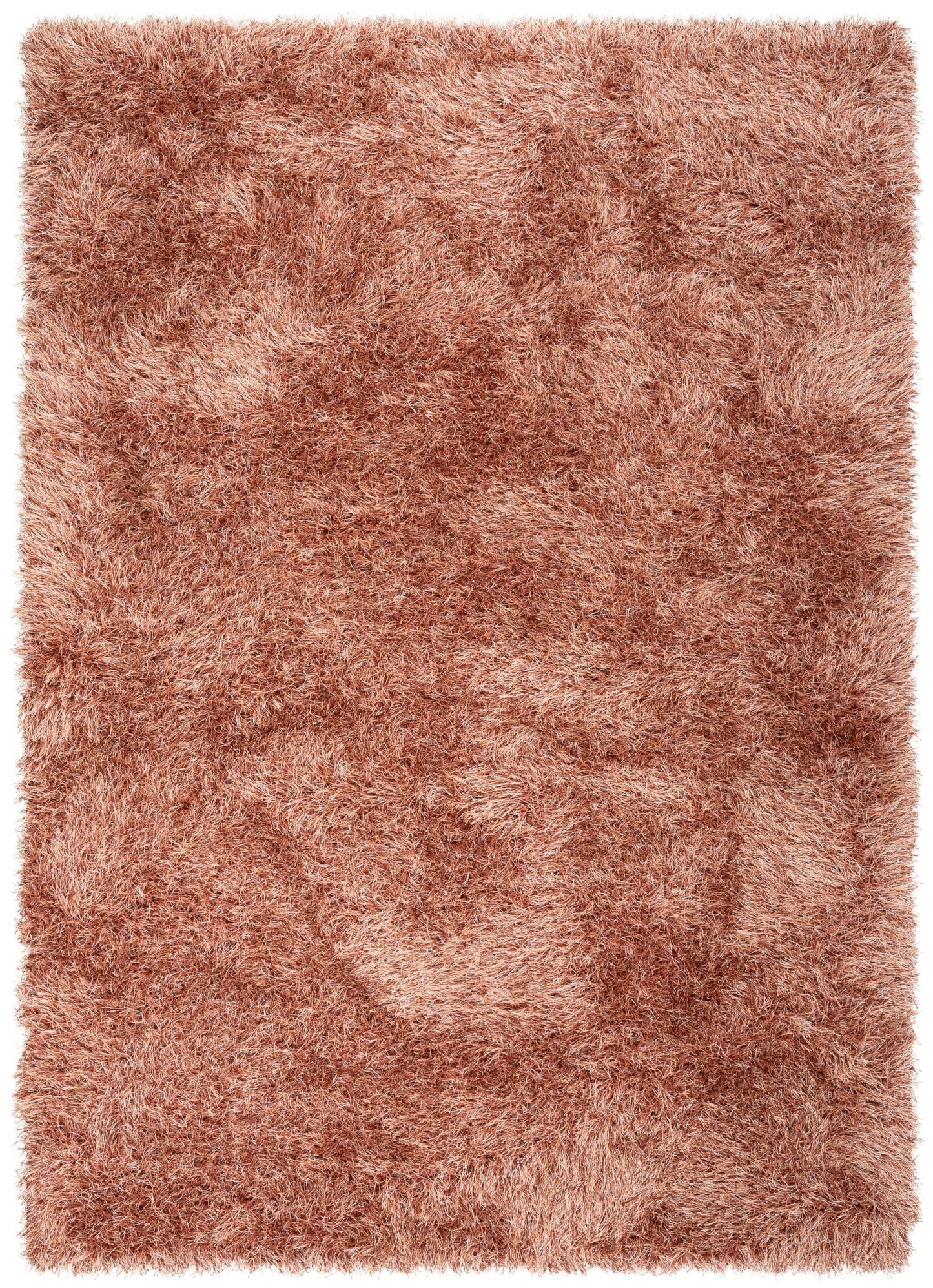 Chie Glam Solid Ultra-Soft Rust Shag Rug KU-19