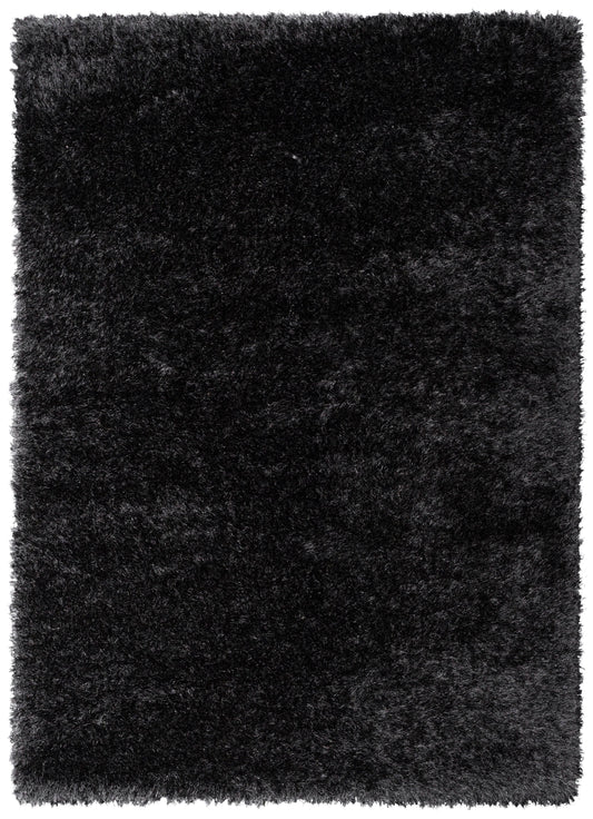 Chie Solid Ultra Soft Dark Grey Shag Rug KU-27