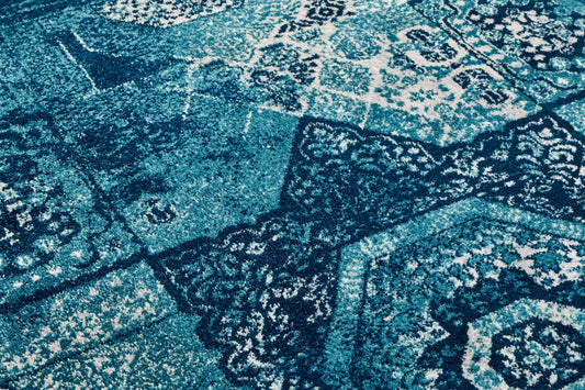 Fiatto Blue Traditional Vintage Rug LA-109