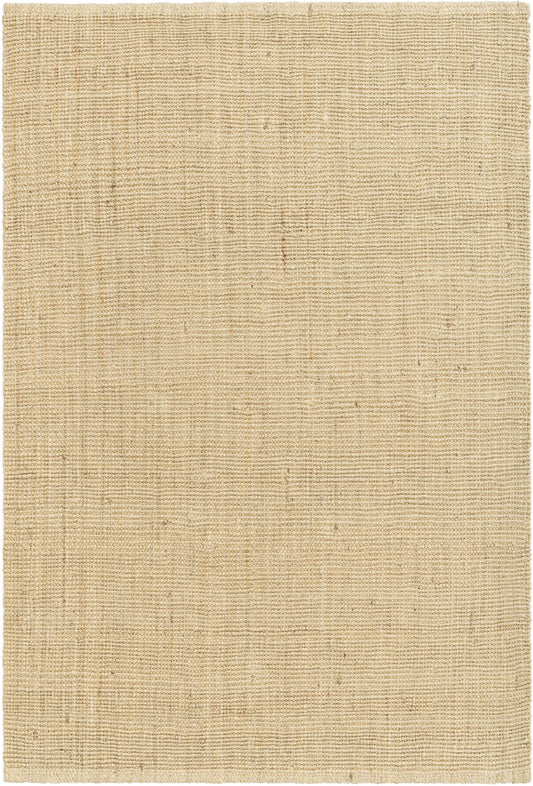 Boucle Hand-Woven Jute Rug Farmhouse Solid Pattern Off-White Chunky-Textured Rug LAN-12