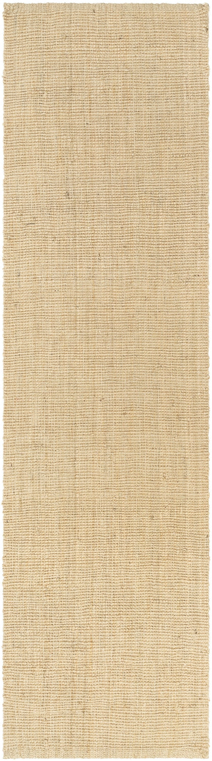 Boucle Hand-Woven Jute Rug Farmhouse Solid Pattern Off-White Chunky-Textured Rug LAN-12