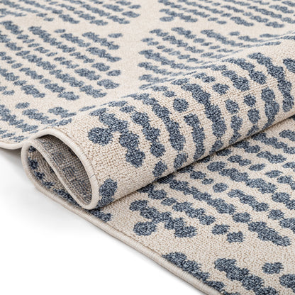 Arbor Moroccan Trellis Light Blue Kilim-Style Rug LDL-02