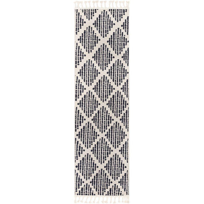 Arbor Moroccan Trellis Blue Kilim-Style Rug LDL-06