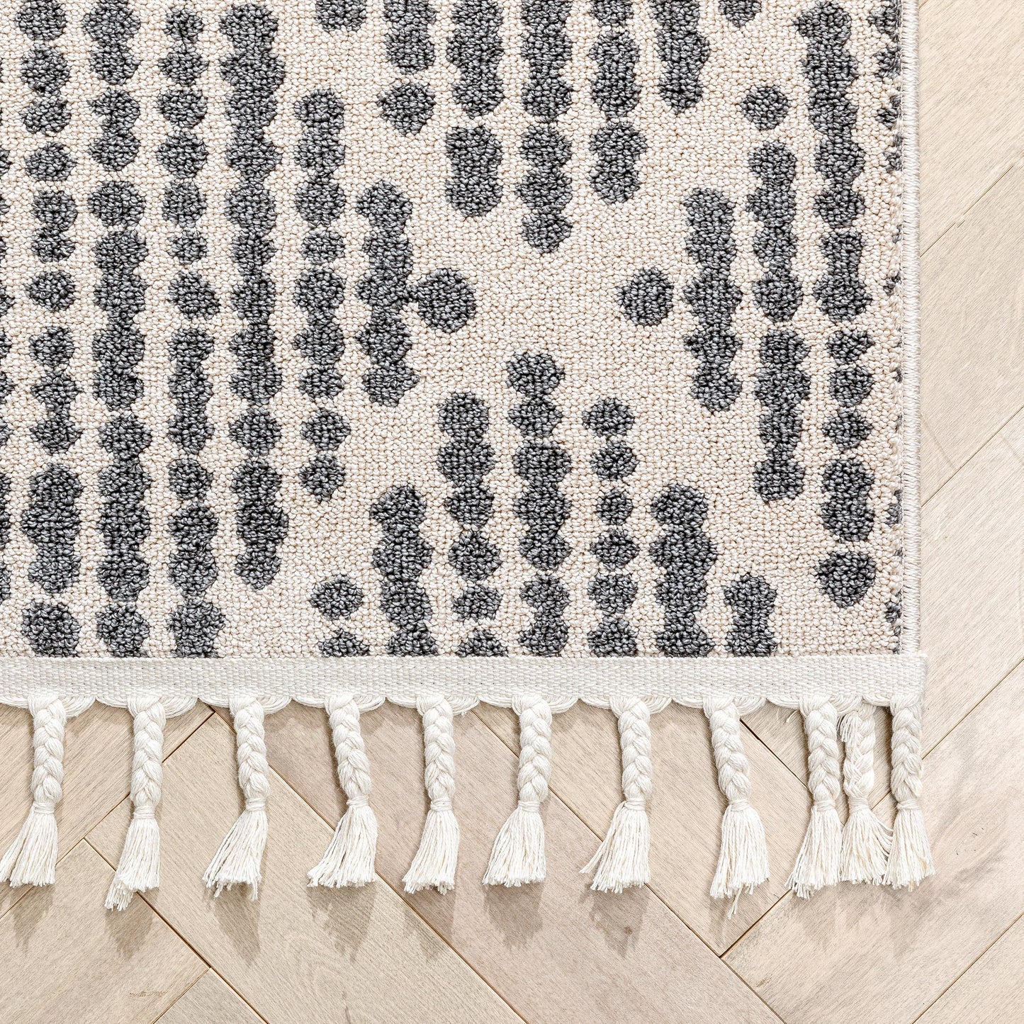 Arbor Moroccan Trellis Grey Kilim-Style Rug LDL-07