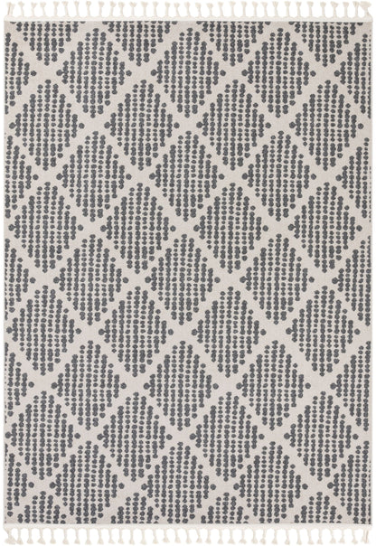 Arbor Moroccan Trellis Grey Kilim-Style Rug LDL-07