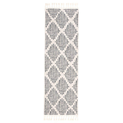 Arbor Moroccan Trellis Grey Kilim-Style Rug LDL-07