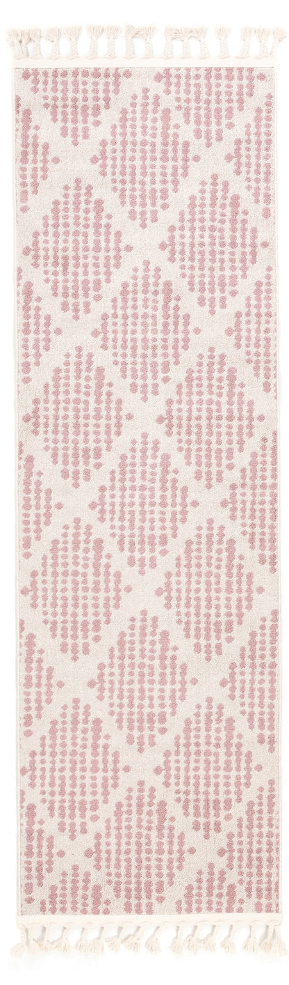 Arbor Moroccan Trellis Blush Kilim-Style Rug LDL-09