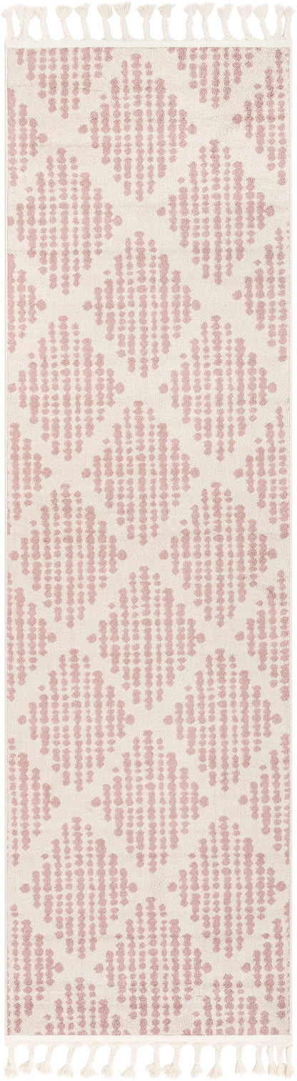 Arbor Moroccan Trellis Blush Kilim-Style Rug LDL-09
