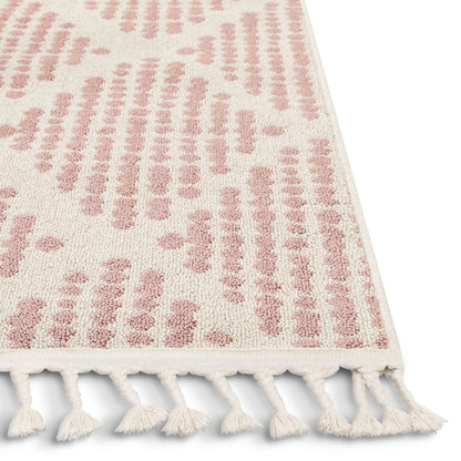 Arbor Moroccan Trellis Blush Kilim-Style Rug LDL-09